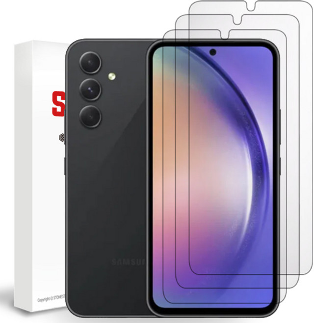 스톤스틸 1+1+1 갤럭시 퀀텀4 방탄 강화 유리 액정 보호 필름, 3개