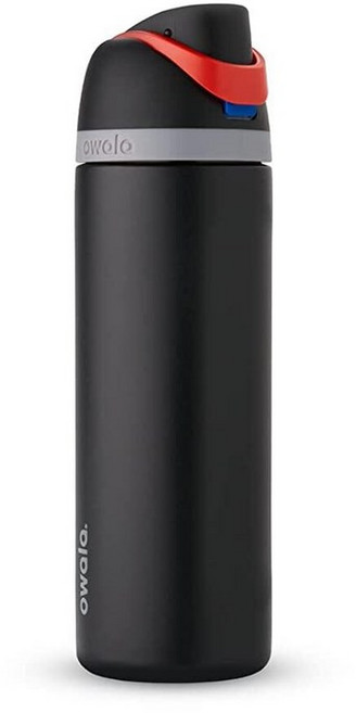 Owala 스타워즈 FreeSip 단열 스테인리스 스틸 물병 스포츠 및 여행용 빨대 포함 BPA 프리 680.4g(24온스) 생각보다 강함, Star Wars, Darth Vader