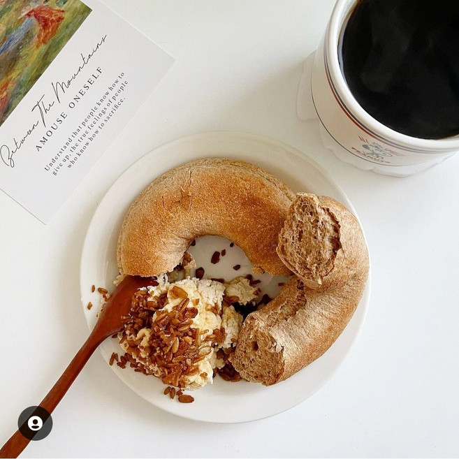 국산 100% 통밀 수제 베이글 110g ( 무설탕 무방부제 저당 저염 ), 20개