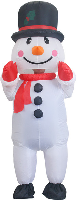 크리스마스 코스튬의상 트리 산타 루돌프 에어슈트 인형탈 풍선, 1개, 17.동글눈사람 키(150-190cm)