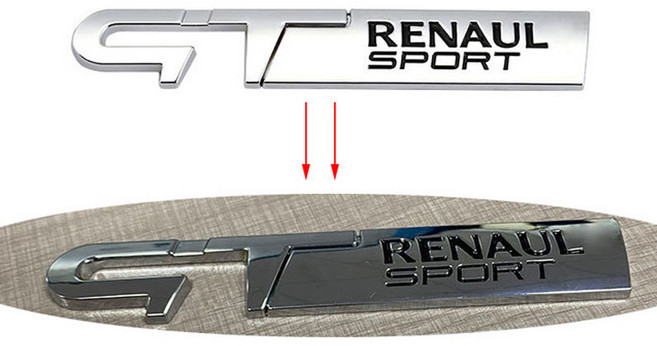 르노스티커 메탈 스포츠 엠블럼, 2.레드블랙