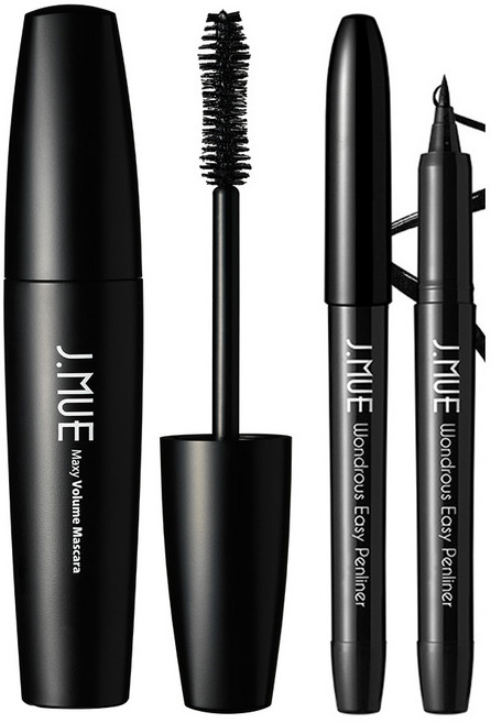 제이뮤 1+1번짐없는 스키니 마스카라, 볼륨 마스카라+펜 브라운, 1개