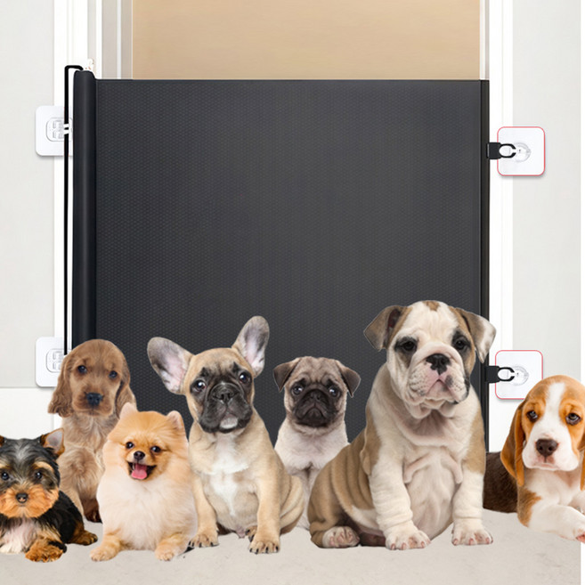 21세기트랜드 펫핏 메쉬 무타공 롤링 스크린 가림막 반자동 강아지 안전문, 1개