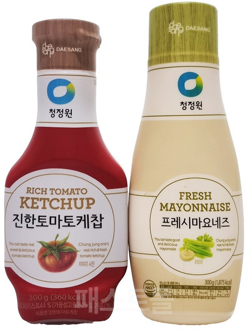 청정원 진한 토마토케찹 300g + 프레시 마요네즈 300g 세트, 1세트, 600g
