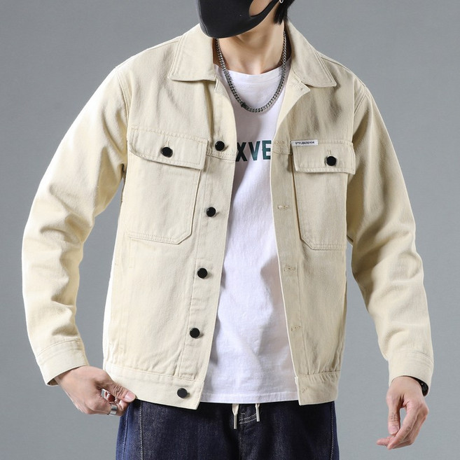 남성 코튼 트러커 자켓 캐주얼 면자켓 간절기 데일리 아우터