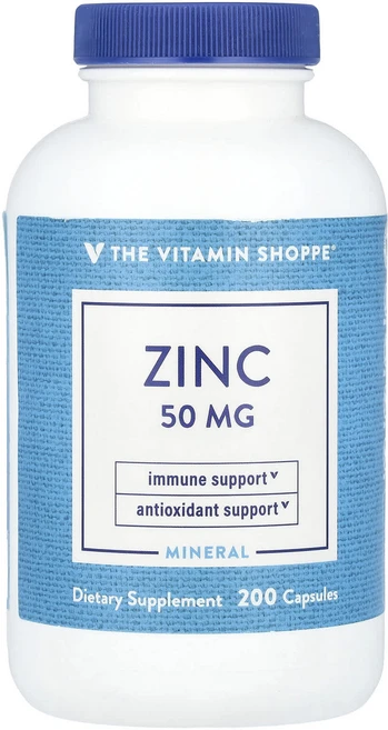 The Vitamin Shoppe 아연 50mg 캡슐 200정, TheVitaminShoppe아연50mg캡슐200정, 1개 - 쿠팡