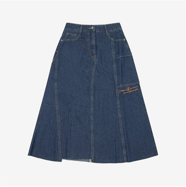 베스띠벨리 여성용 데끼컷 절개 데님 스커트 BKSKC2362