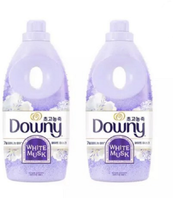 다우니 초고농축 섬유유연제 화이트 머스크 본품, 1L, 2개