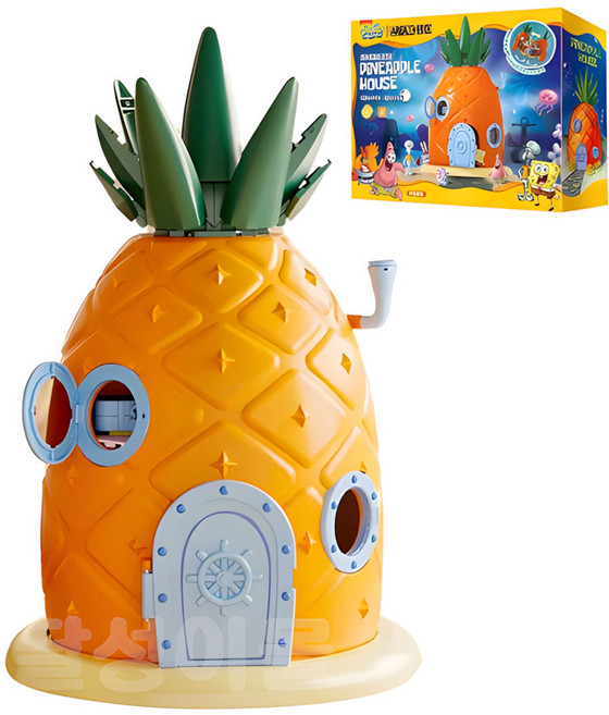 바니랜드 AREAX 스폰지밥 파인애플 하우스 블럭 1284pcs, 1개