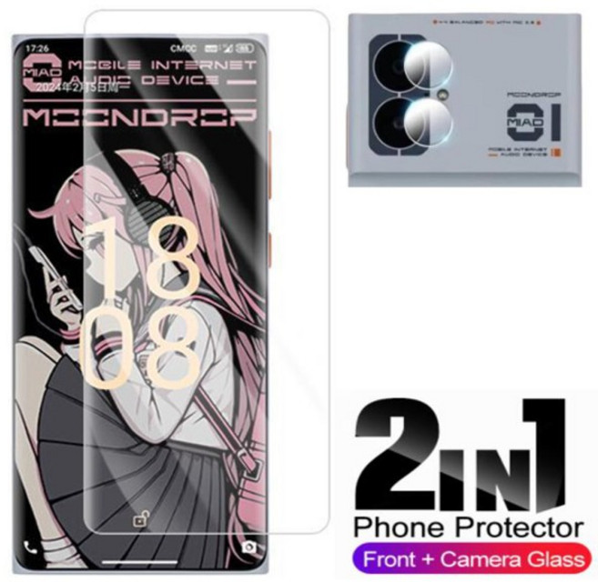 호환 MOONDROP MIAD01 MD-PH-001Film 카메라 렌즈용 하이드로겔 필름 전면 후면 소프트 HD 스크린 보호대 6, 1. MIAD 01, A. 1 front glass 1lens, 1개