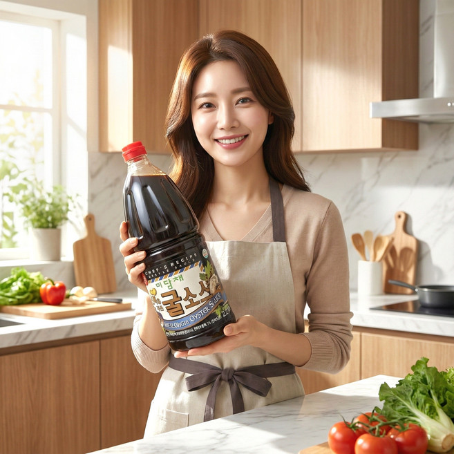 다양한 요리 전복 굴소스