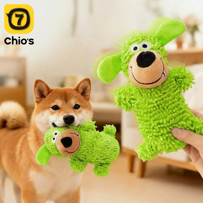 강아지 장난감 발성 토이 도그, 1개, 녹색