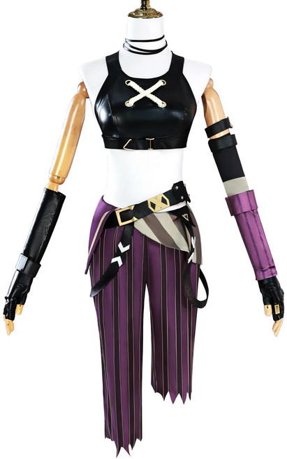 재고 LOL 징크스 코스프레 애니메이션 아케인 유니폼 의상 할로윈 카니발 세트