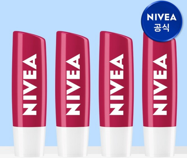 니베아 립케어 체리 샤인, 체리향, 4.8g, 4개