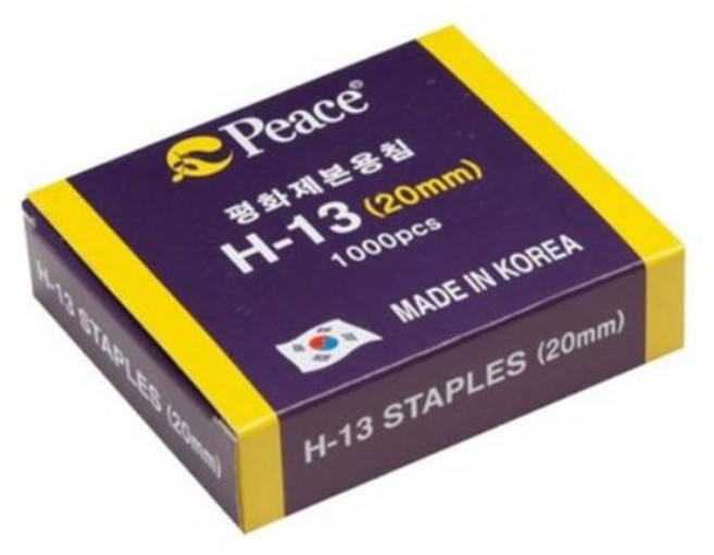 펜코리아(디오피스) 평화 스테플러 H-13제본용 심 8~24mm, 1박스, 20mm