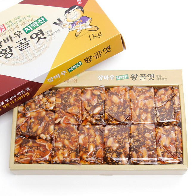 장바우 치악산 황골엿 땅콩깨엿 / 식품명인 제 70호, 1박스, 1kg