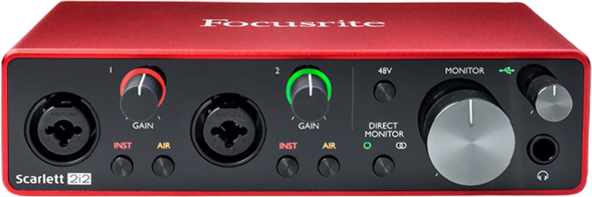 포커스라이트 Scarlett 2i2 3rd, Scarlett 2i2 3rd+케이블+총알잭+한글설명서, Scarlett 2i2 3rd+케이블+총알잭+한글설명서