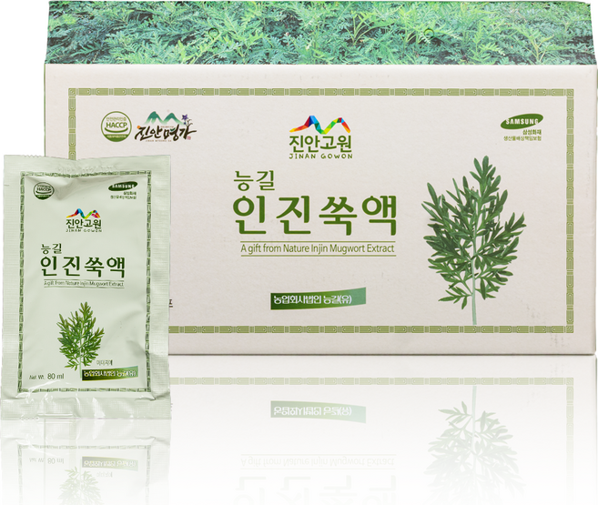 청정지역 무농약 직접 재배한 인진쑥으로 만든 인진쑥즙 80ml 30포, 1개