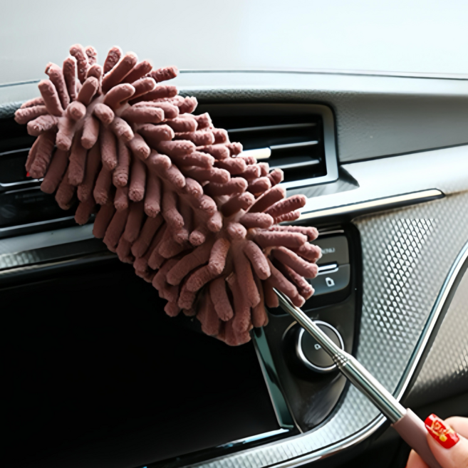 오레네 구석구석 어디든 닿는 차량용 먼지털이 (소형), 브라운, 1개