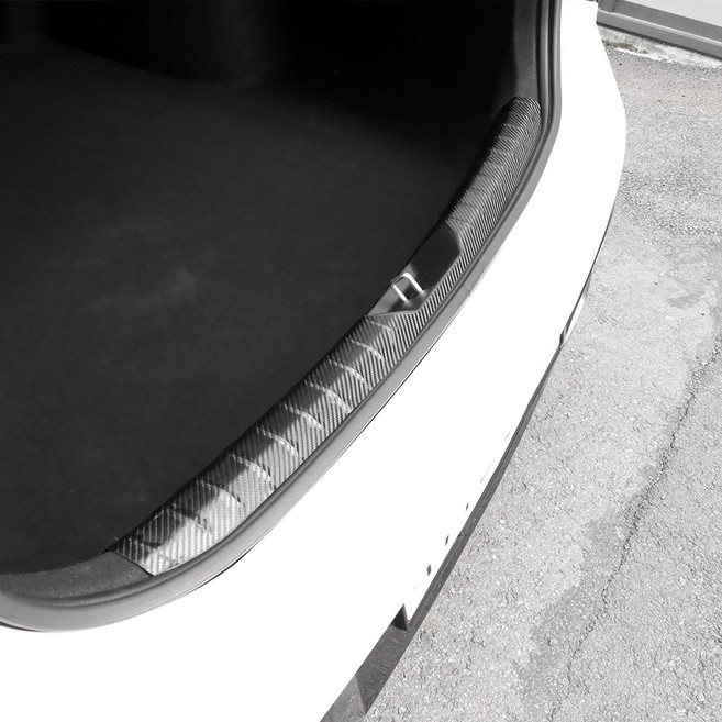 그라피카 쏘나타 디엣지 호환 트렁크범퍼커버 스크래치 방지 리어범퍼 가드 튜닝 용품, [카본] - 트렁크범퍼 커버