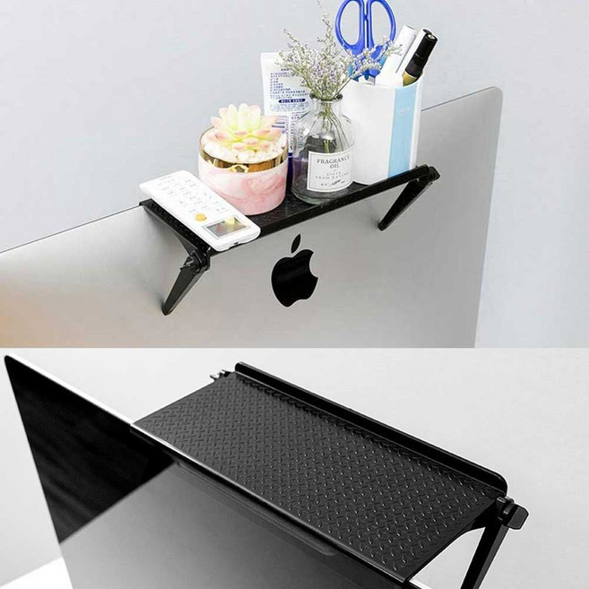 컴퓨터 모니터 상단 선반 거치대 콘센트 케이블 정리 책상콘센트정리 모니터거치대 콘센트정리, 대