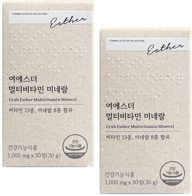 에스더포뮬러 멀티비타민 미네랄, 30정, 2개