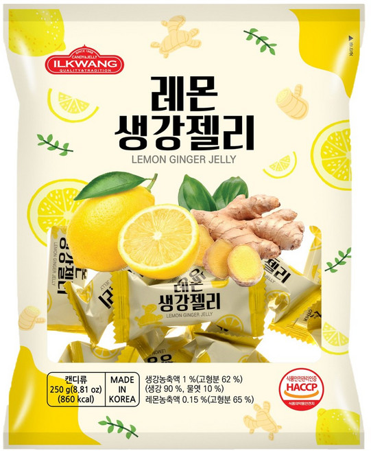 일광제과 레몬 생강젤리, 3개, 250g