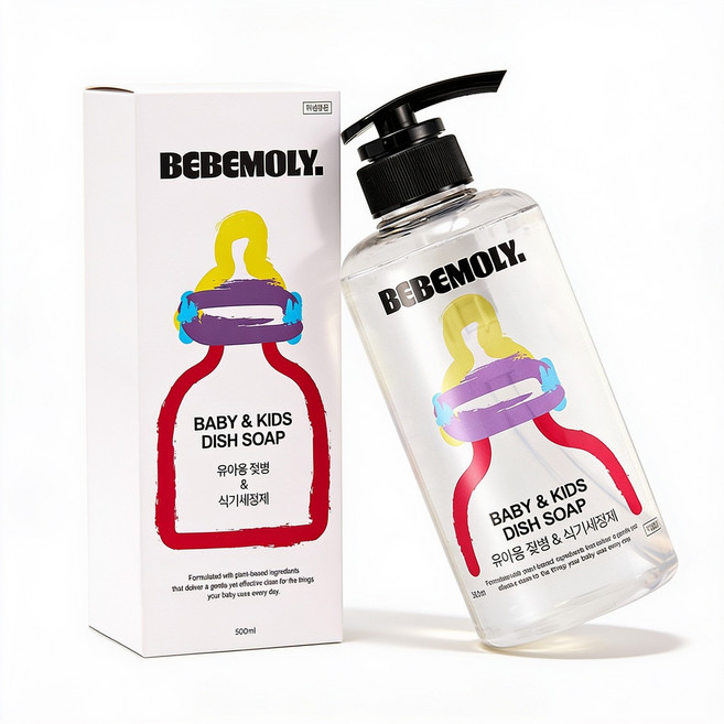 베베몰리 친환경 젖병세정제 액상형 무향/유아식기세정제, 1개, 500ml