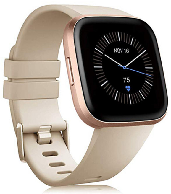 Fitbit Versa/Versa2/Lite 스트랩 시계 교체 밴드 Versa 2 손목 벨트 스포츠 실리콘 팔찌, 04 Khaki