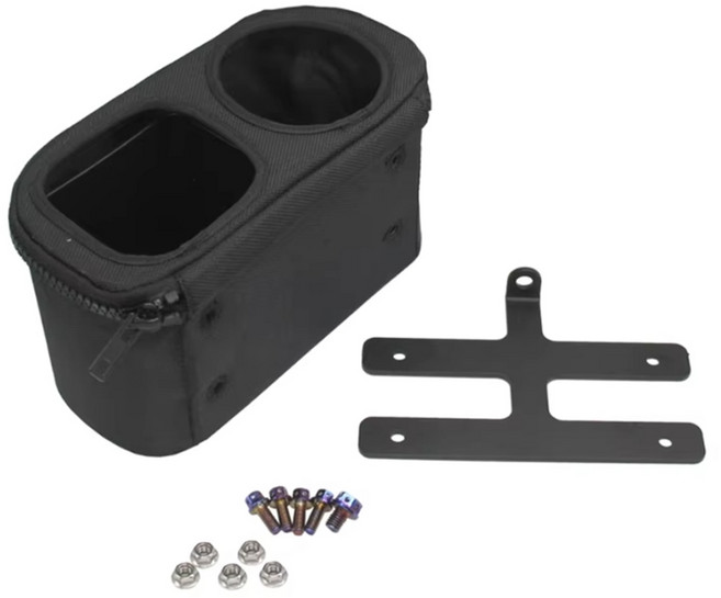 알테쉬 오토바이 컵홀더 2구 음료 거치대 PCX NMAX XMAX 포르자 호환, 1개, 블랙