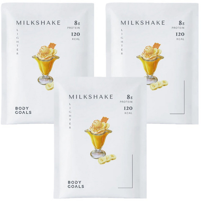 Body Goals 白奶昔 飽飽控卡 香蕉歐蕾 高蛋白低卡 美味代餐 健康飽腹感 體重管理好幫手, 30g, 3個