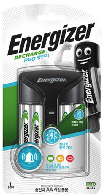 에너자이저 프로충전기 AA/AAA (AA충전지 4입 포함), 1개