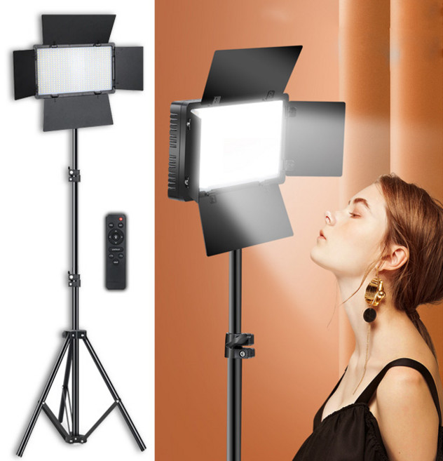 1인용 개인 방송조명 촬영조명 유튜브 지속광 여캠조명 스탠드 세트, U600(조명+삼각대), 1개