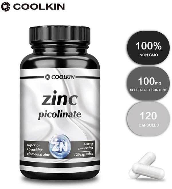 120개 피콜리네이트 아연 100mg - 피부 면역 및 호흡기 기능 건강 증진, 1개, 120정 - 쿠팡