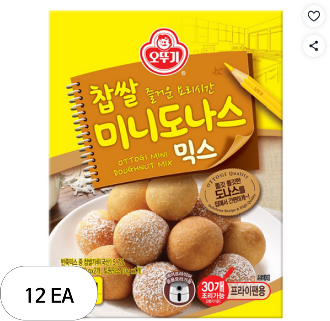 오뚜기 찹쌀미니도나스믹스, 250g, 12개
