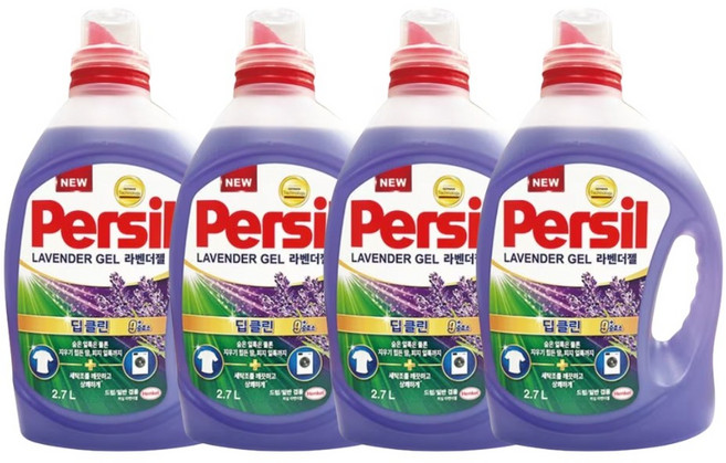 헨켈 세탁세제 퍼실 라벤더 일반/드럼 겸용, 2.7L, 4개