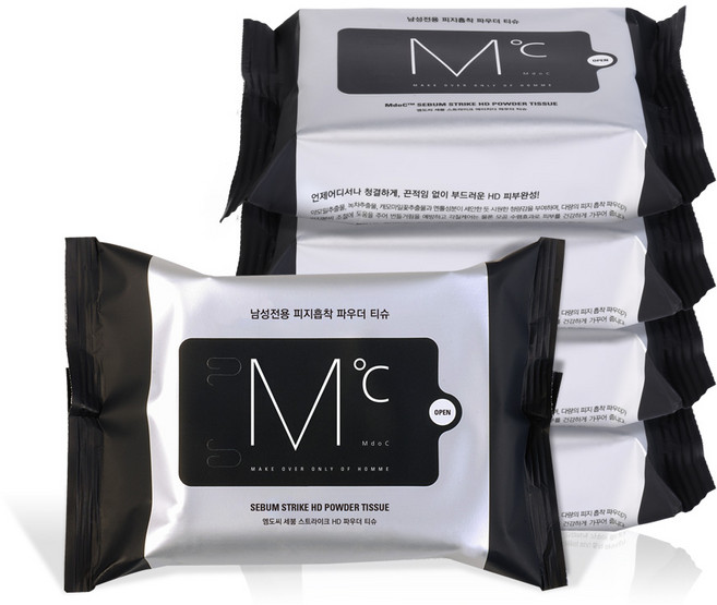 엠도씨 세붐 스트라이크 HD 파우더 티슈, 110g, 5개