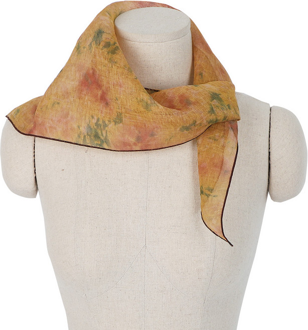 시원한 여름 천연염색 사임당 마 린넨 삼각스카프