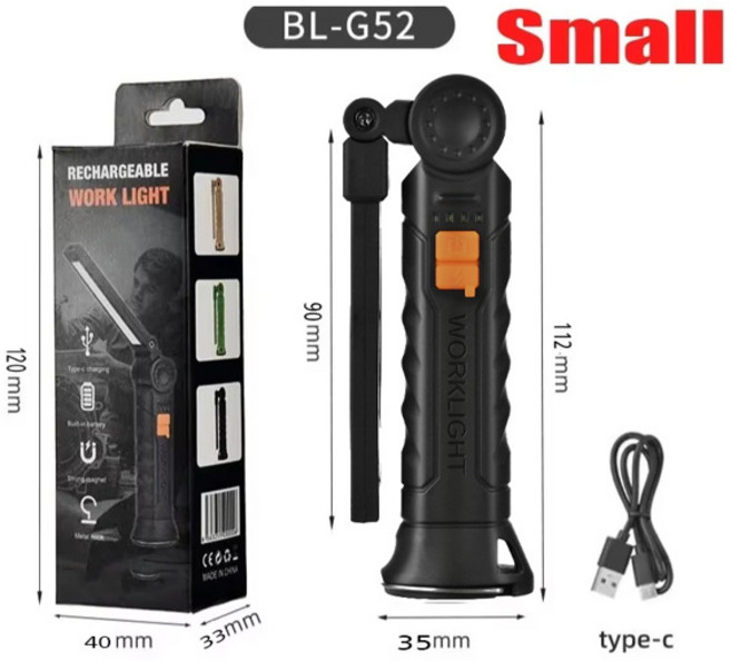 Pluralla 캠핑 랜턴 720LM 손전등 디자인 10000mAh 충전식 LED 램프 11시간 작동 시간 배치 가능한 전등갓 다기능 조명 허리케인 비상 사태 여행용 -, 04 small 1pc