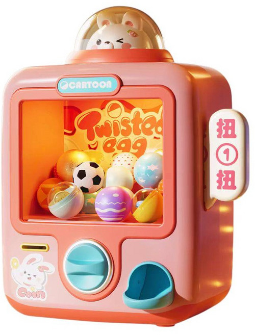 卡通扭蛋機玩具 兒童益智趣味糖果玩具機 親子互動扭蛋機, 粉色, 1個