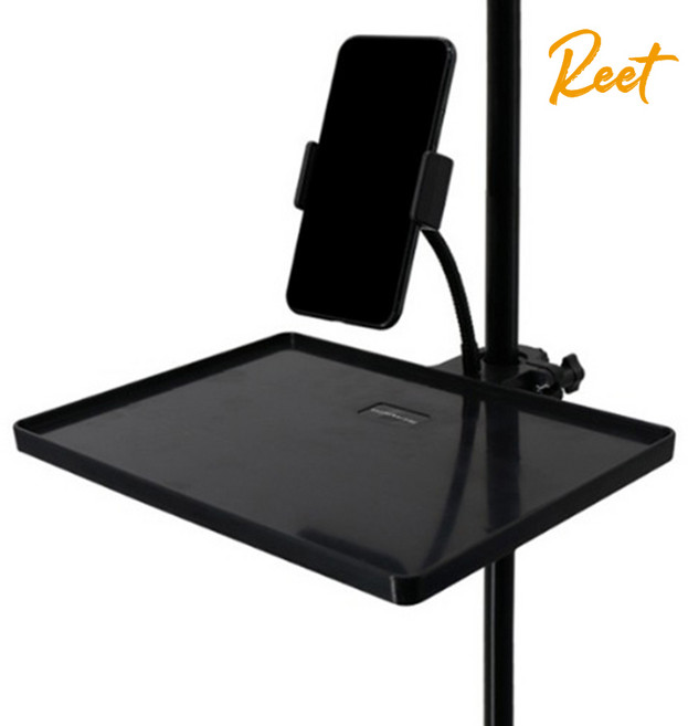 OSS 초경량 거치 선반 폴대 파라솔 기둥 쟁반, 스마트폰 거치대 추가, 1세트