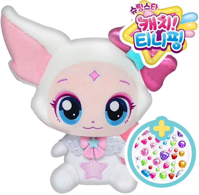 슈팅스타 캐치티니핑 시즌5 여우핑 봉제인형(28cm) +스티커세트 여아 캐릭터 애착인형 피규어 장난감, 단품, 단품, 1개