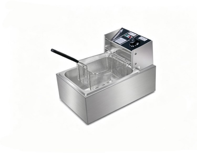 金獅瑪 JSM-81 不鏽鋼 10L單缸單篩電炸爐220V【T型插頭】