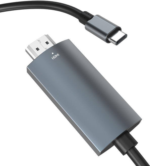 USB-C to HDMI UHD 4K 60Hz 넷플릭스 OTT 미러링 케이블, 1개, 메탈, 1m