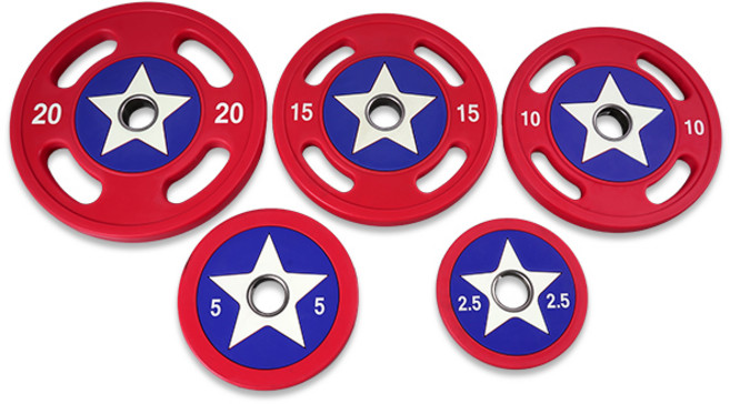 캡틴 우레탄원판 2.5kg I 방패 중량원판 바벨원판, 1개