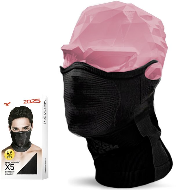 나루 마스크 X5 방한러닝마스크, 올블랙, 1개