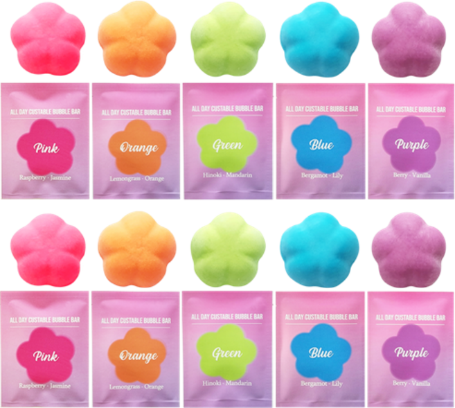 개별포장 10팩 거품 입욕제 올데이 커스터블 버블바 30g 10개