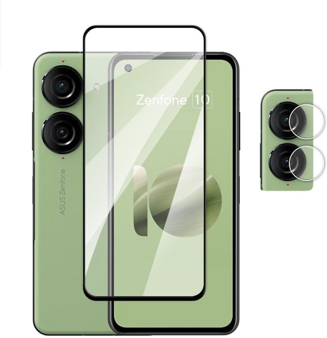 Asus Zenfone 10 화면 보호기 용 렌즈 Flim 강화 유리 5.92 인치 풀 커버, 01 For Asus Zenfone 10, 02 1 Glass and 1 Lens, 1개