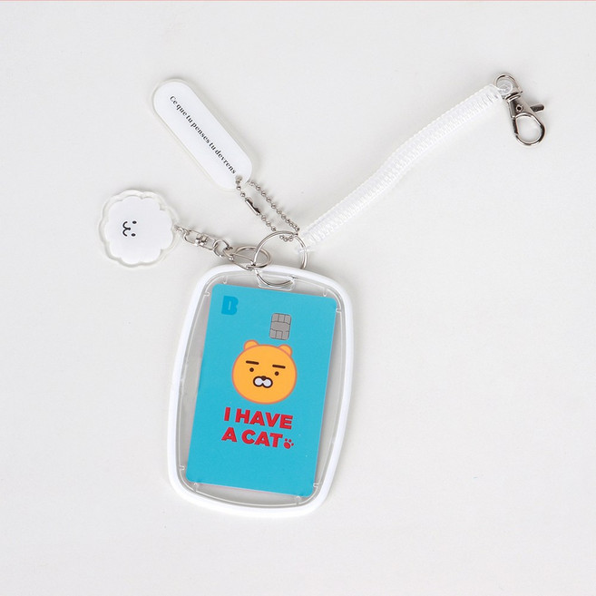 심플 스타일 비숑 키링 사원증 케이스 카드홀더 포카홀더 시간표 케이스