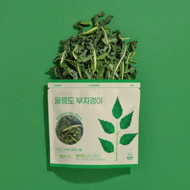 뚝딱 간편 맛보장 울릉도 부지깽이나물 동결건조 취나물 섬쑥부쟁이 부지갱이 최고등급 호텔용 [원산지:국산(경상북도 울릉군)], 3개, 20g